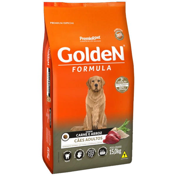 Golden Formula - ADULTO CARNE E ARROZ 15kg