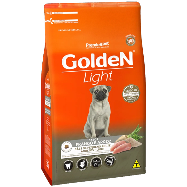 Golden Formula Mini Bits - ADULTO LIGHT PEQUENO PORTE FRANGO E ARROZ 3kg