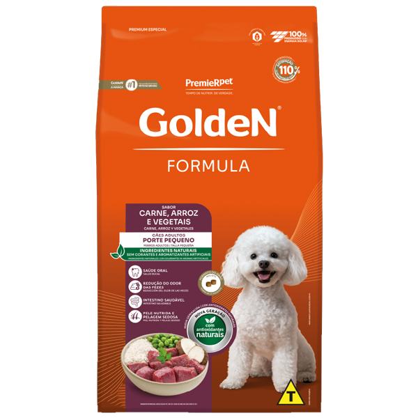 Golden Formula Mini Bits - ADULTO PEQUENO PORTE CARNE E ARROZ 10,1kg