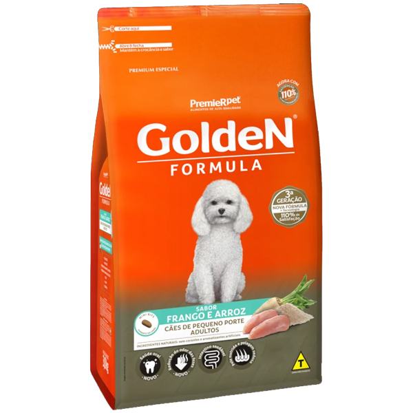 Golden Formula Mini Bits - ADULTO PEQUENO PORTE FRANGO E ARROZ 15kg