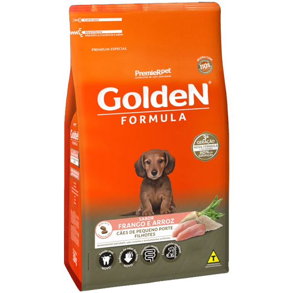 Golden Formula Mini Bits - FILHOTE PEQUENO PORTE FRANGO E ARROZ 10,1kg