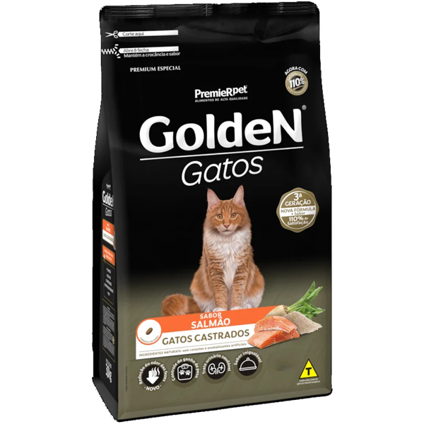 Golden Gatos - CASTRADOS SALMÃO 3kg