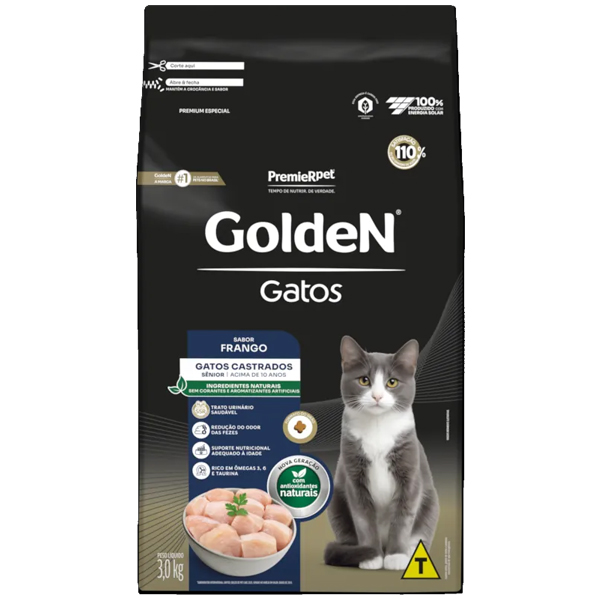 Golden Gatos - Castrados Sênior 3kg